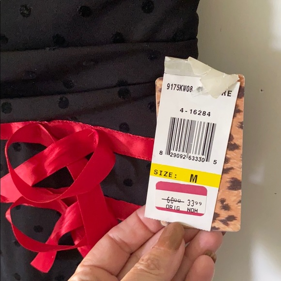 NWT Strapless Black Cocktail Dress Sz M - Picture 4 of 8